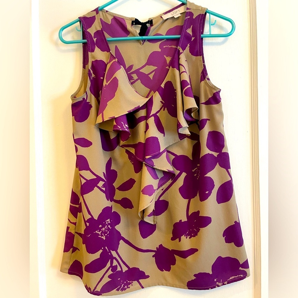 EUC Loft Sleeveless Blouse- women's small